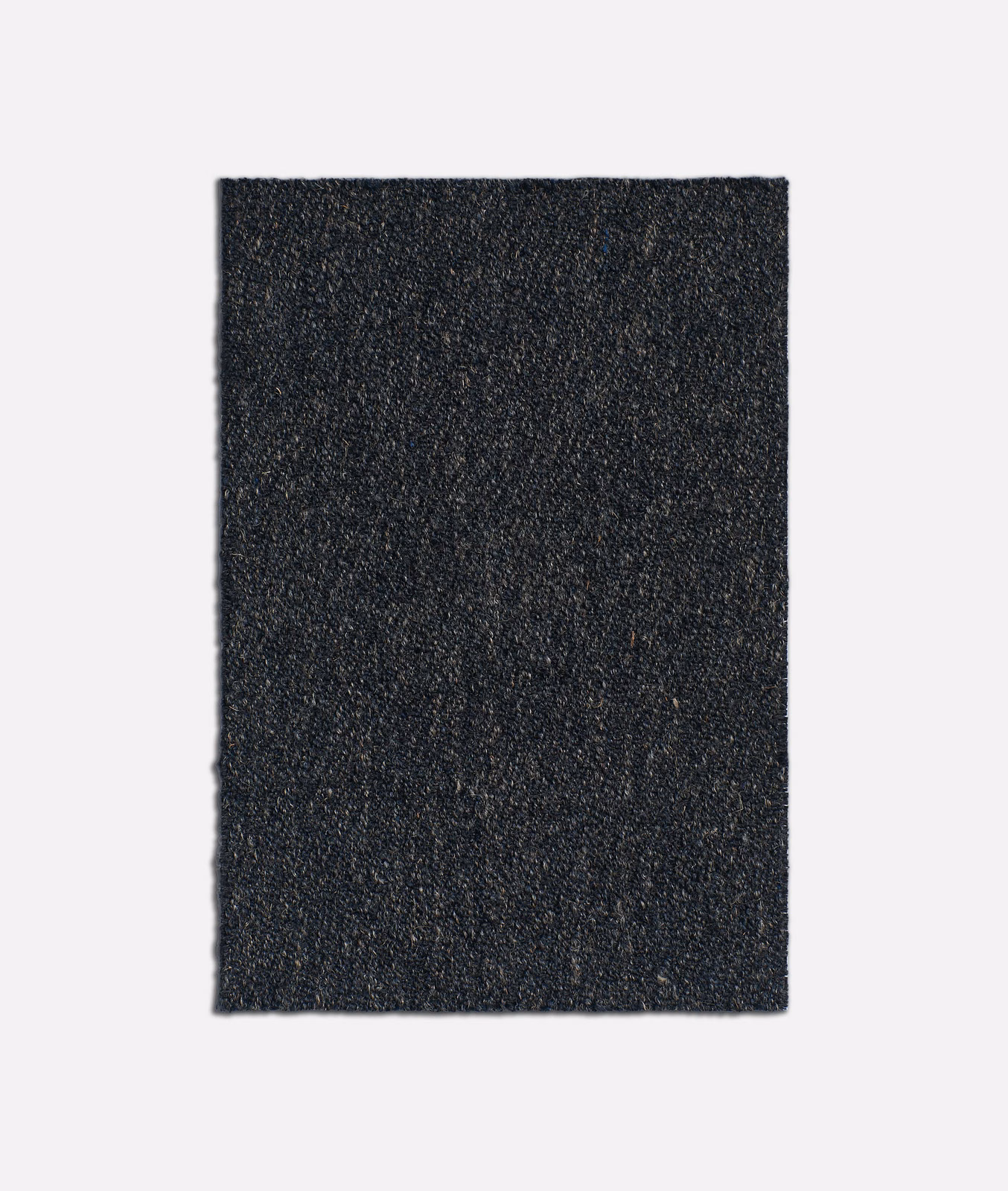 Deep charcoal jacquard swatch with nubby weave and subtle vertical graphite movement