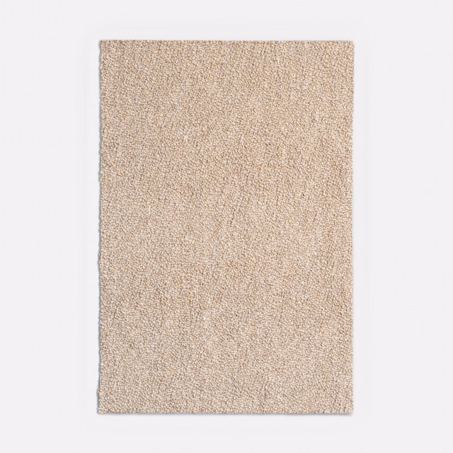Warm oatmeal-beige jacquard swatch with a fine, softly nubby woven texture