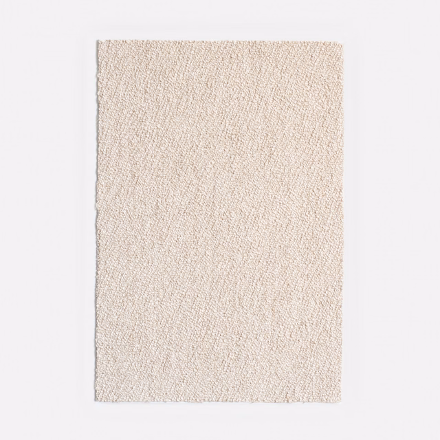 Pale straw-beige Inveraray swatch with a fine, softly broken jacquard texture