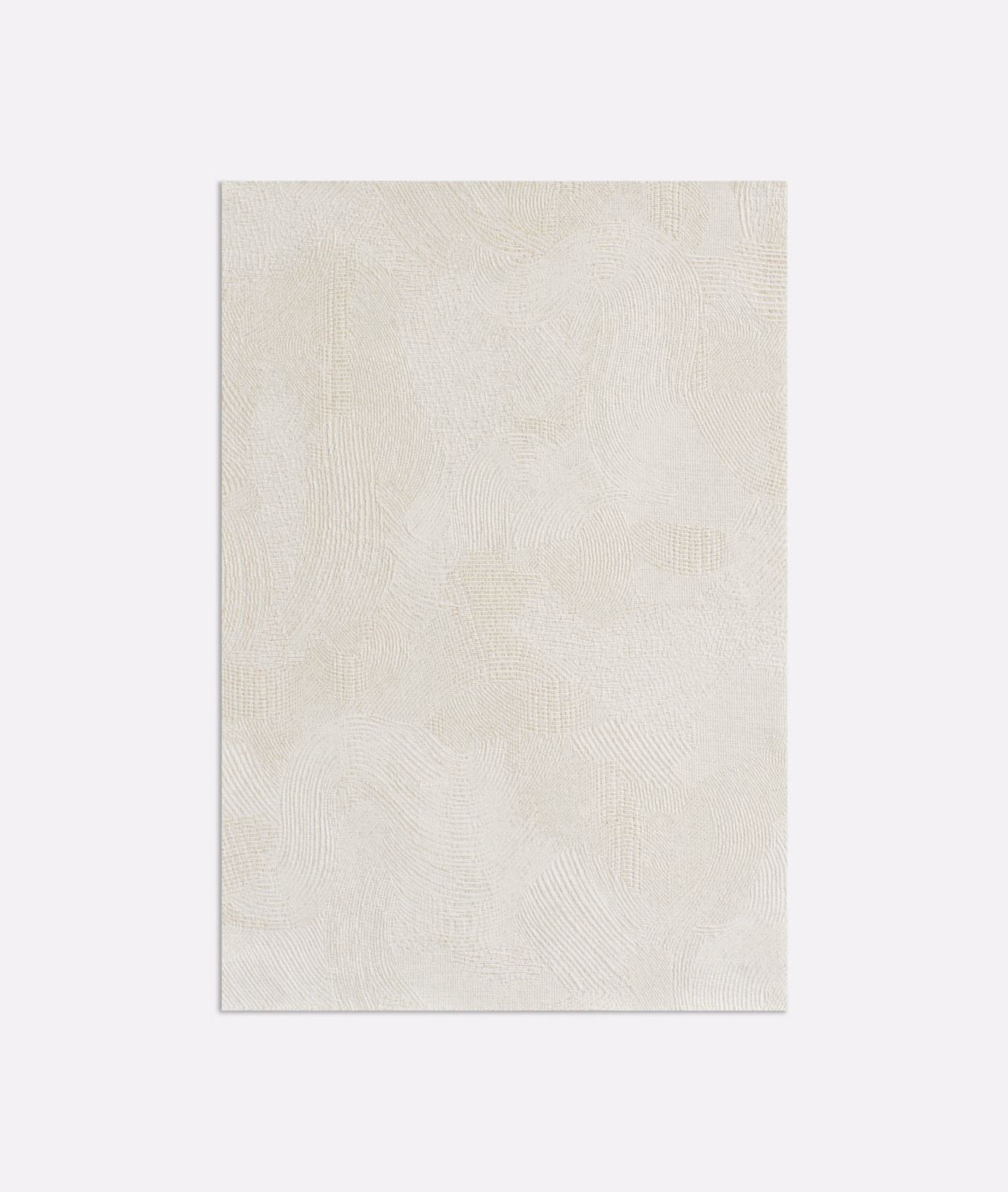 Pale kaolin jacquard with faint contour-like motifs and fine woven texture