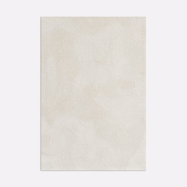 Pale kaolin jacquard with faint contour-like motifs and fine woven texture