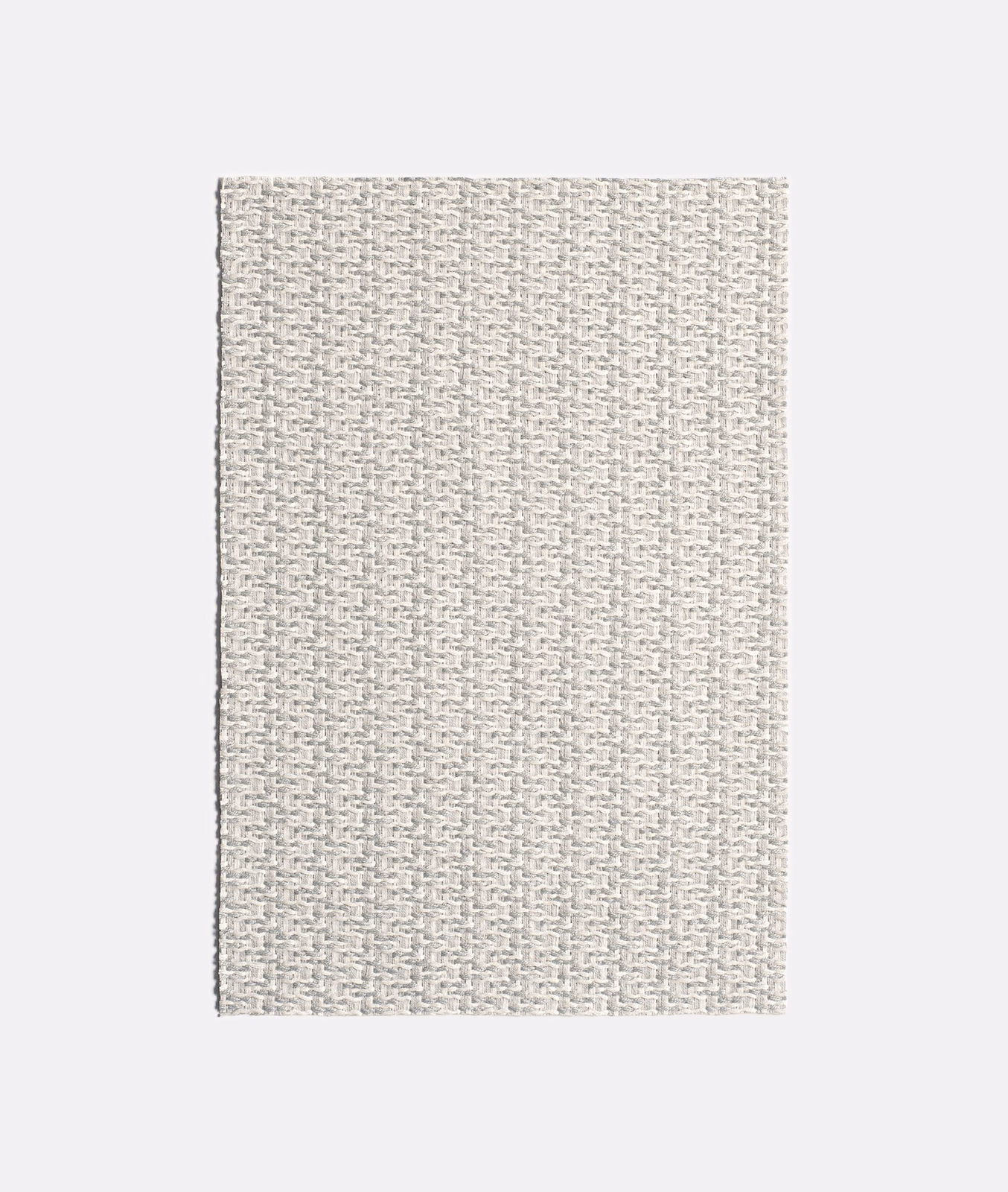 Pearl-grey jacquard swatch with a finely pebbled, woven surface