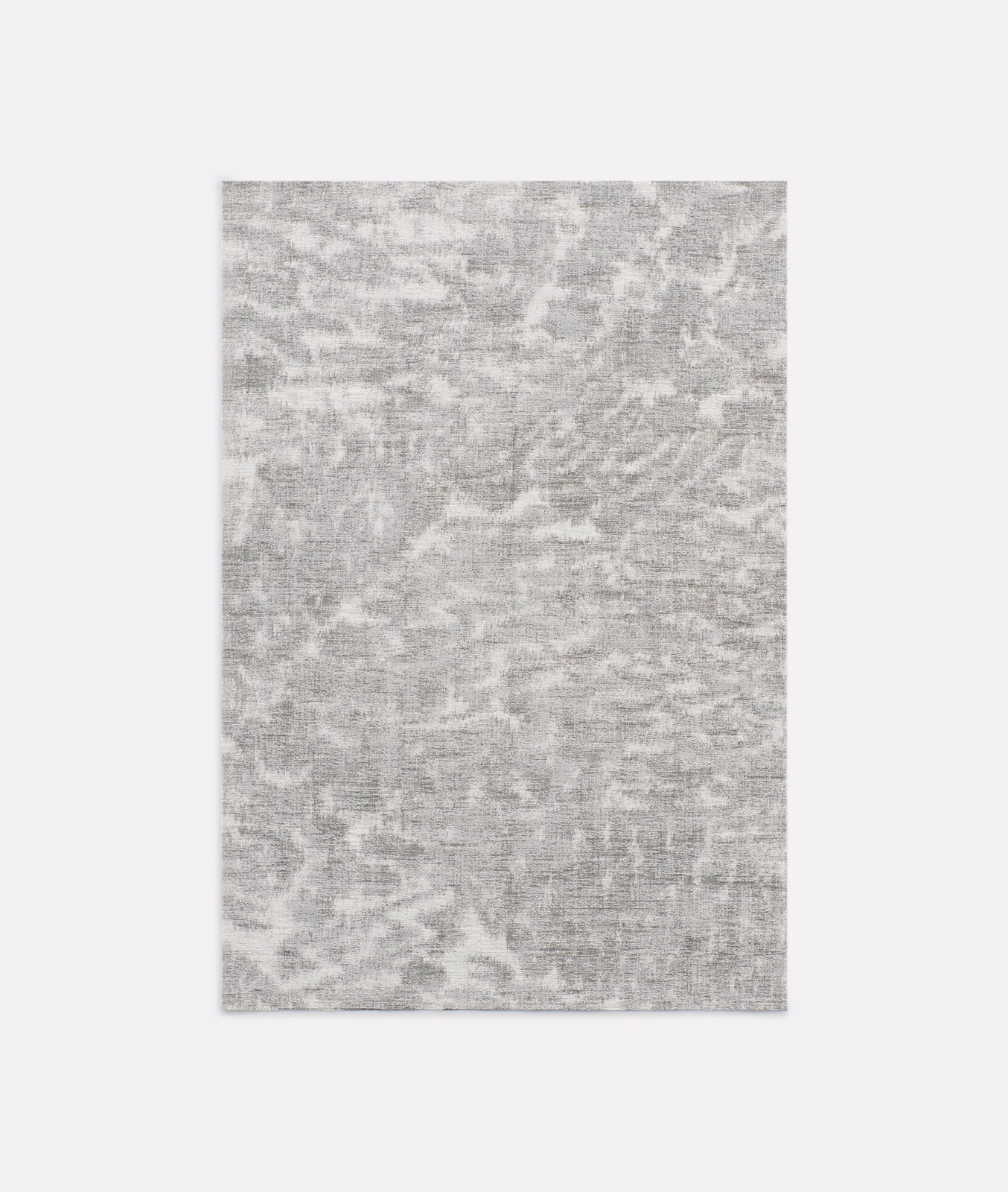 Pale silver-grey jacquard with mottled botanical damask and fine woven texture