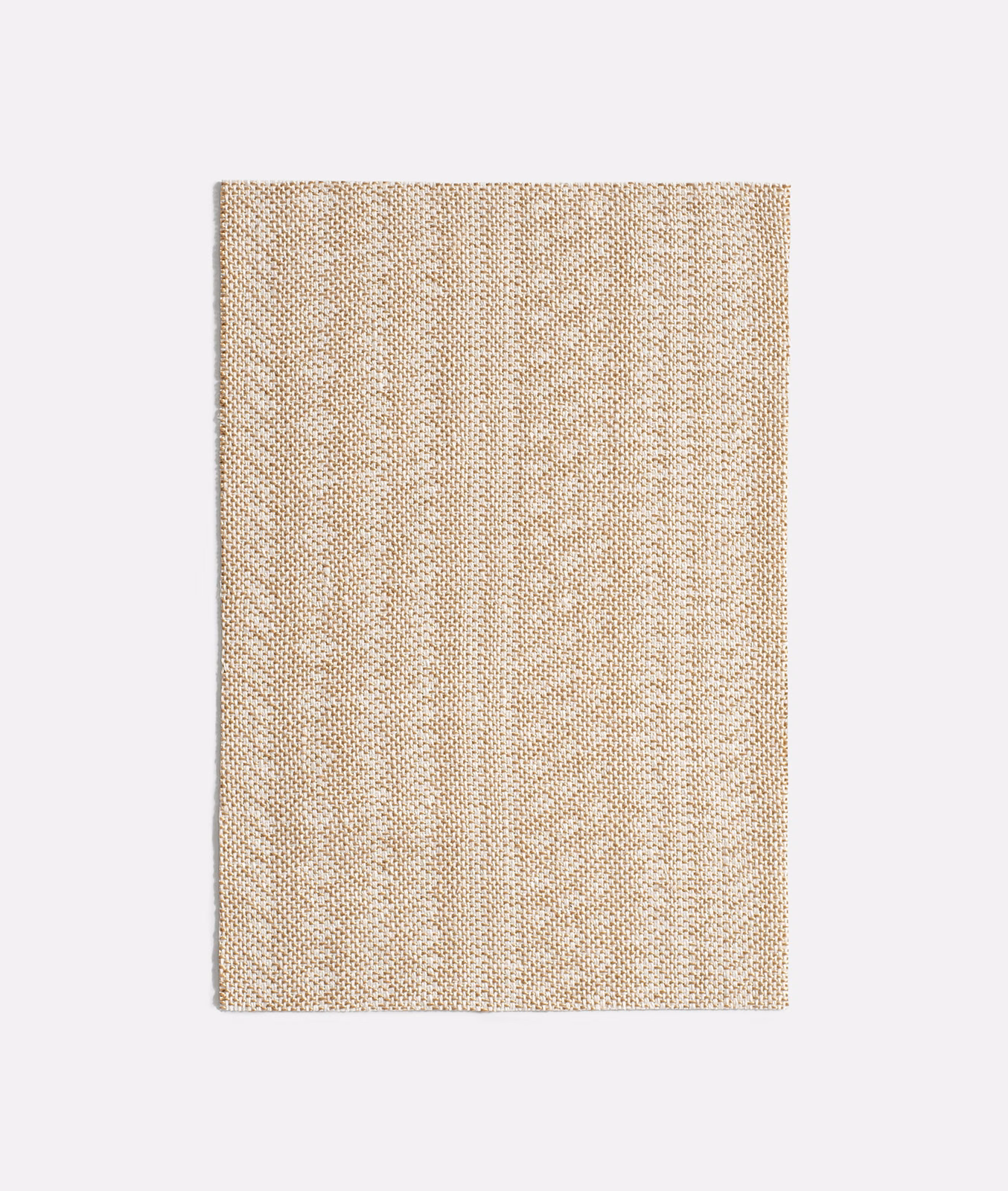 Warm sandy-beige jacquard with fine vertical tonal bands and tactile woven texture