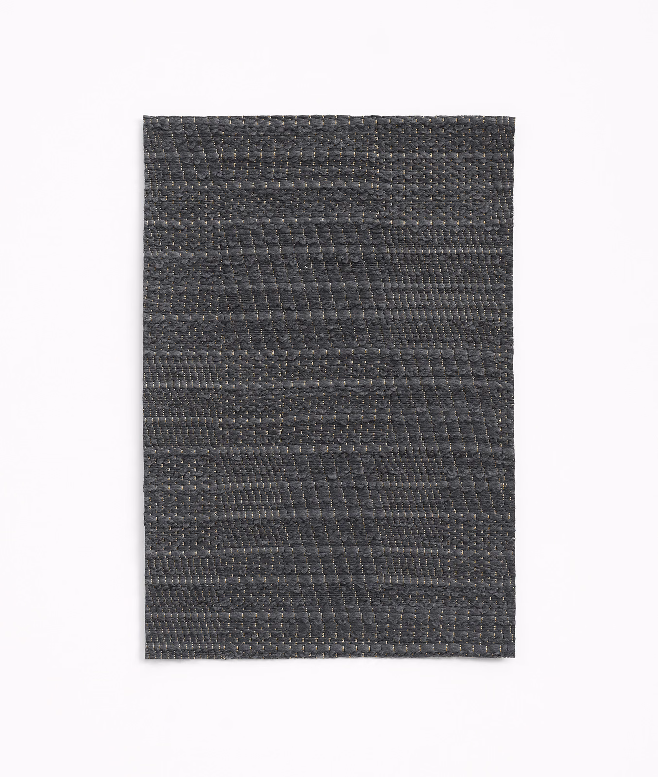 Deep espresso-brown jacquard swatch with chunky uneven horizontal woven rows