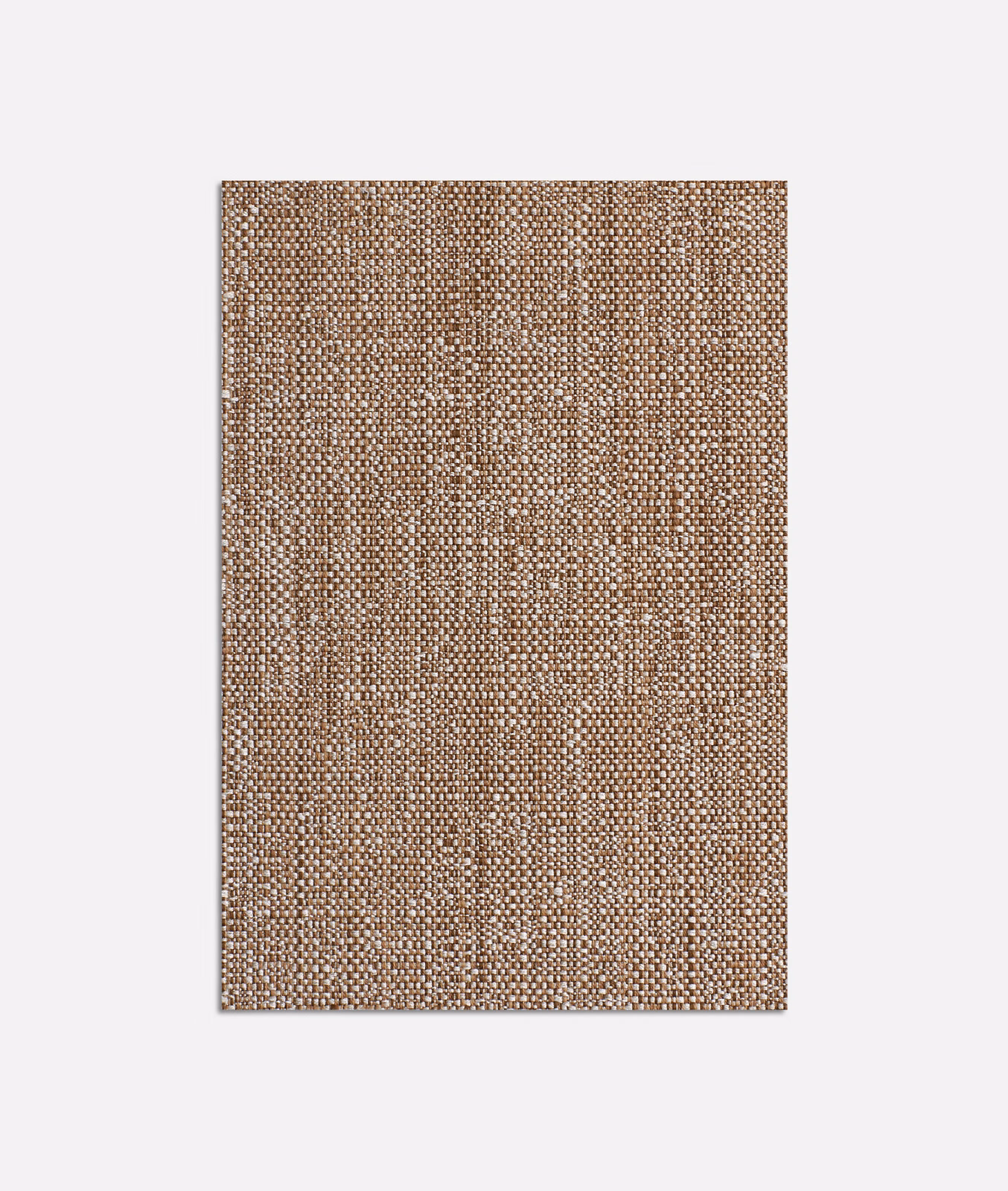 Warm cocoa-brown jacquard swatch with tiny flecks and subtle vertical woven striations