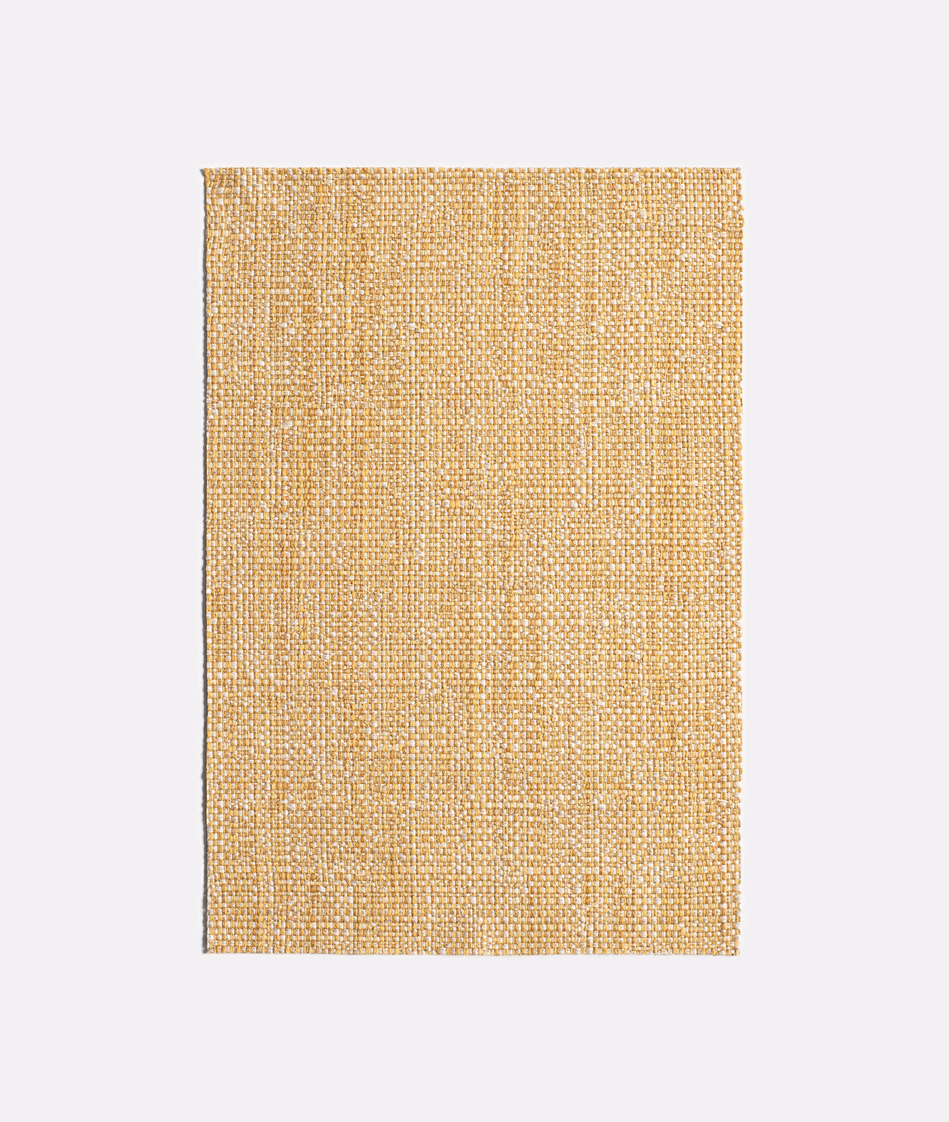 Muted dandelion-gold jacquard with fine woven texture and subtle vertical tonal bands