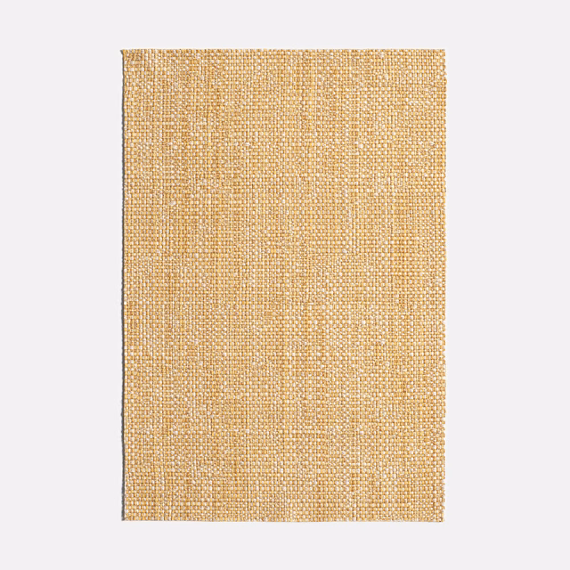 Muted dandelion-gold jacquard with fine woven texture and subtle vertical tonal bands
