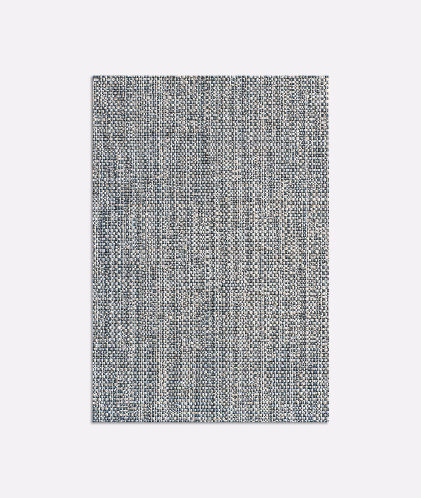Cool denim-blue jacquard with grey flecks and a dense textured weave