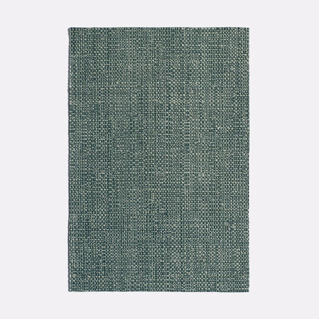 Deep forest-teal woven swatch with fine flecks and subtle vertical tonal bands