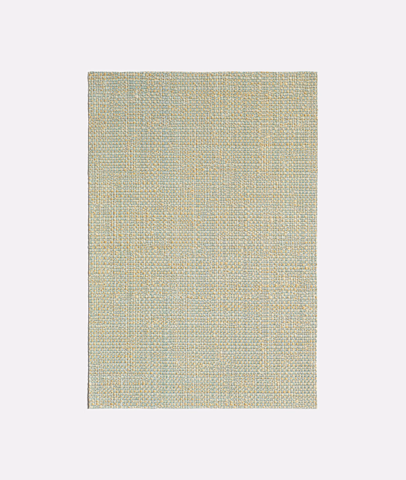 Pale seafoam jacquard weave with warm ivory and straw flecks