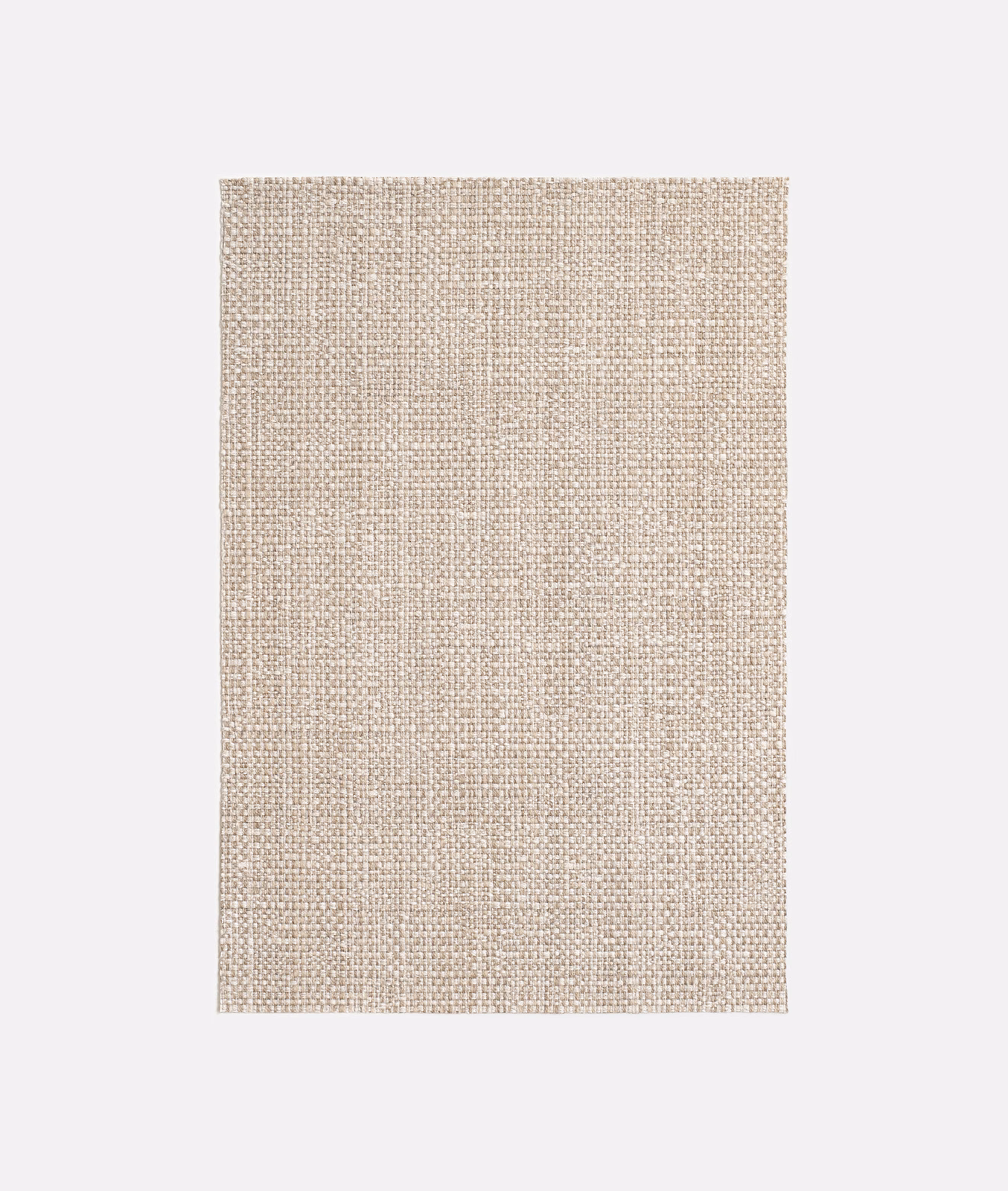 Pale natural-beige jacquard with a tiny irregular grid and softly nubby weave