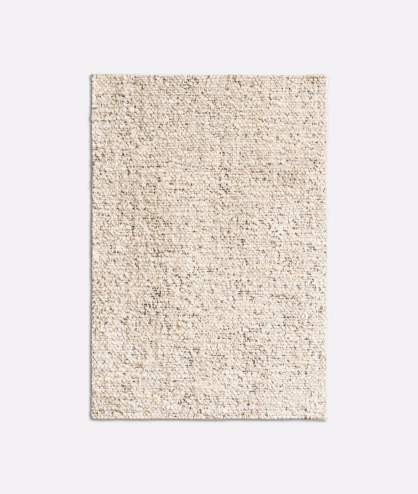 Pale oyster-cream jacquard swatch with dense irregular flecked texture