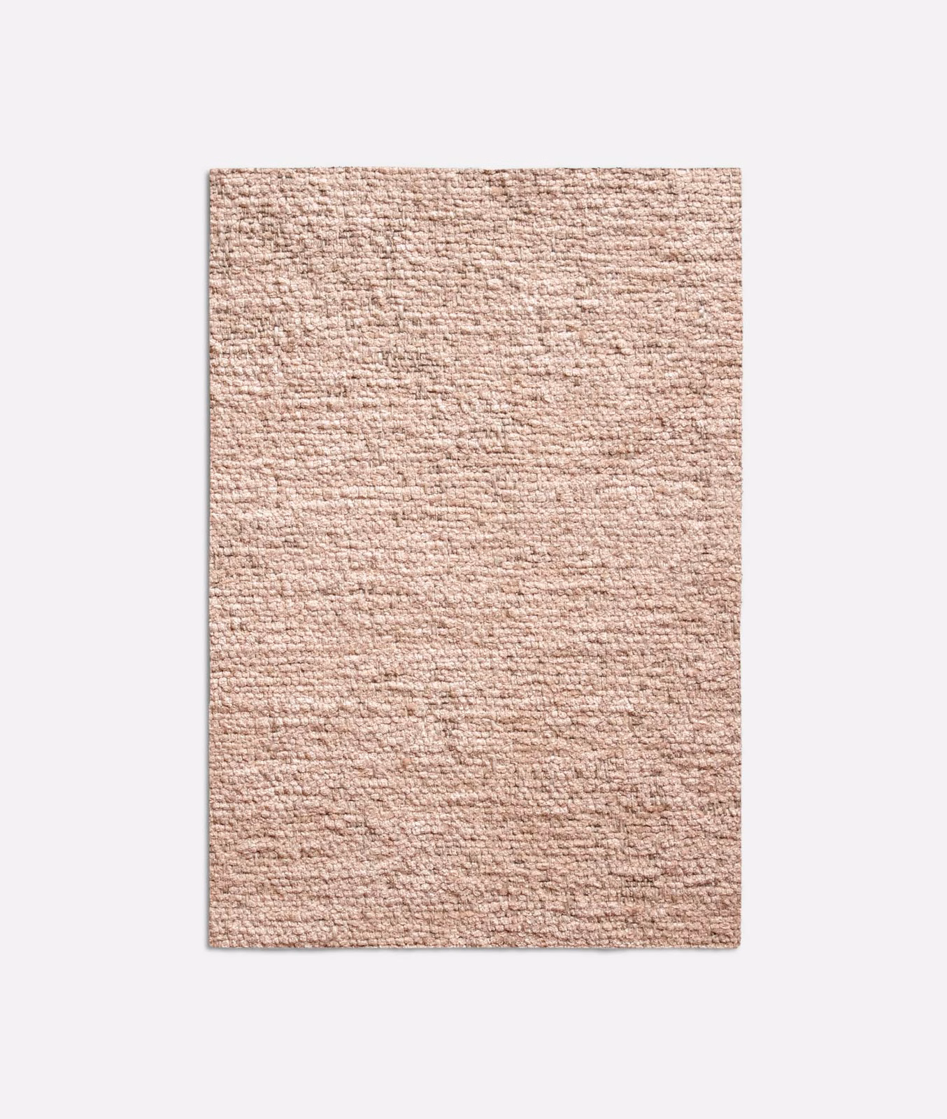Dusty blush-pink jacquard swatch with a nubby, softly horizontal woven texture