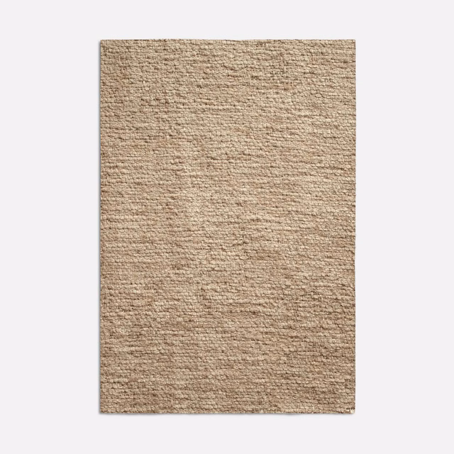 Warm taupe-beige jacquard swatch with dense irregular horizontal woven texture