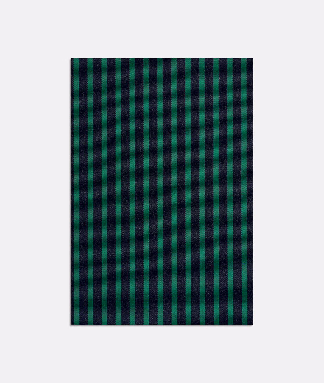 Narrow teal and charcoal vertical stripes on a subtly ribbed jacquard surface