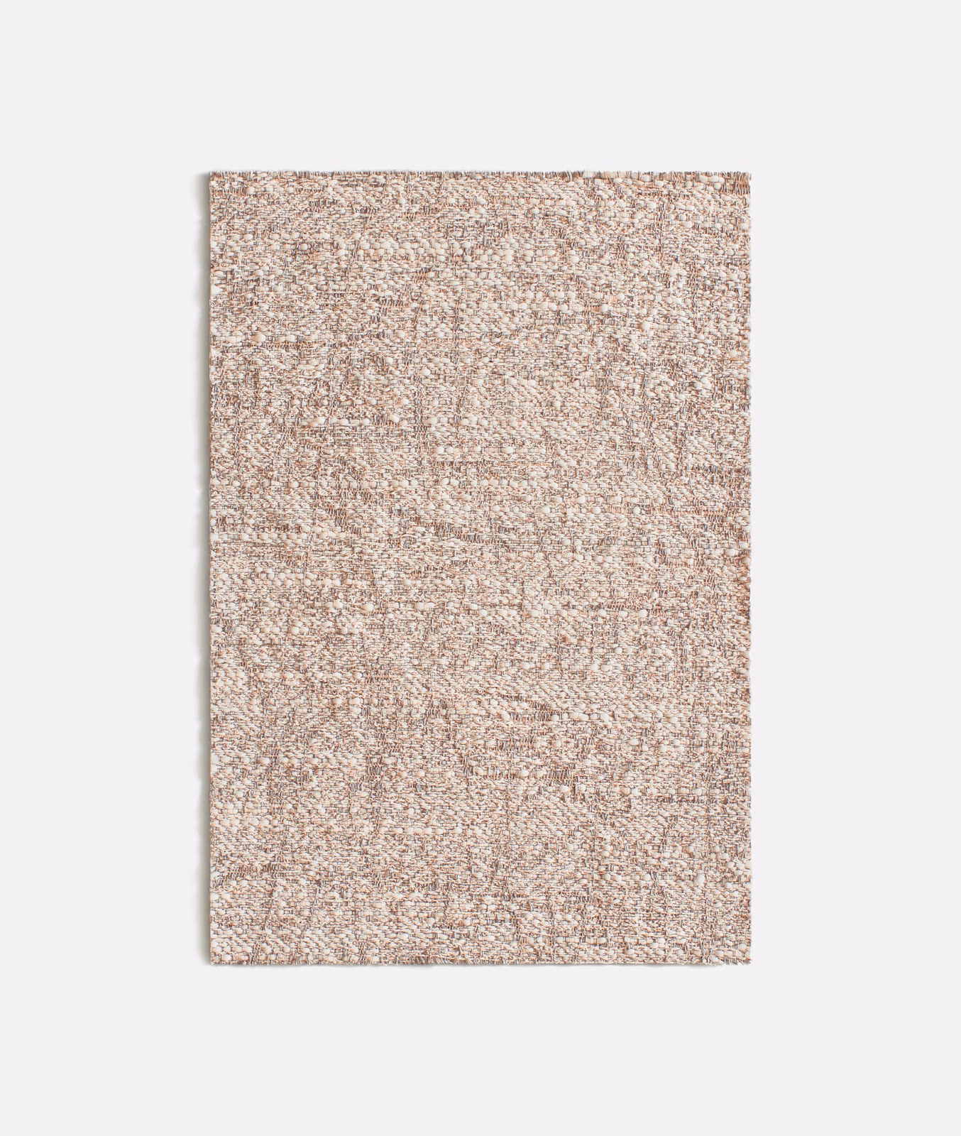Blush-terra jacquard swatch with fine thorn-like branching texture