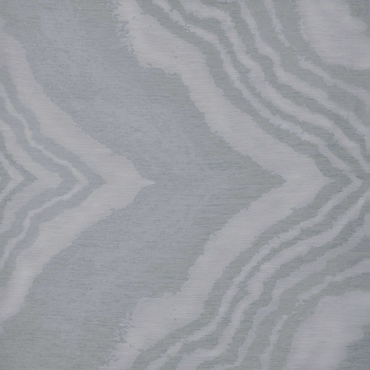 Pale blue-grey jacquard with chalky rippling bands and fine woven texture