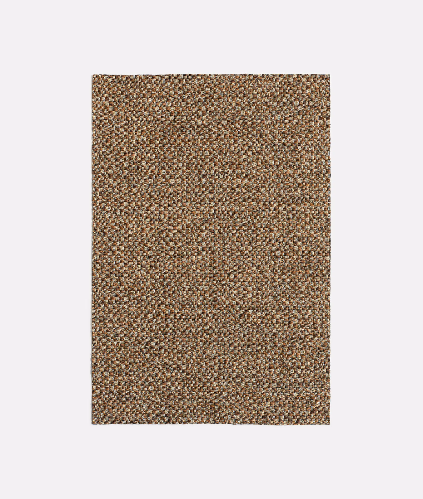Warm bronze-brown jacquard with dense tiny flecked geometric texture