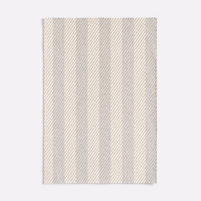 Pale ivory jacquard swatch with fine diagonal weave and quiet vertical bands