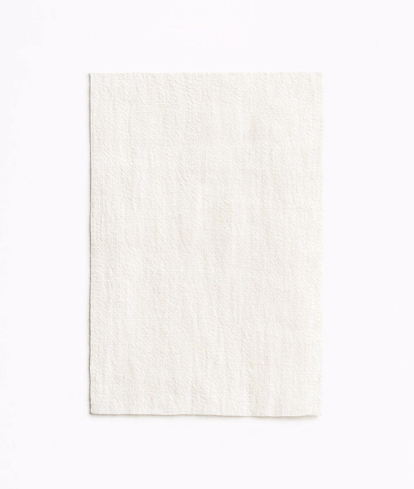 Paloma White ivory fabric swatch with subtle vertical slub weave and softly raised texture