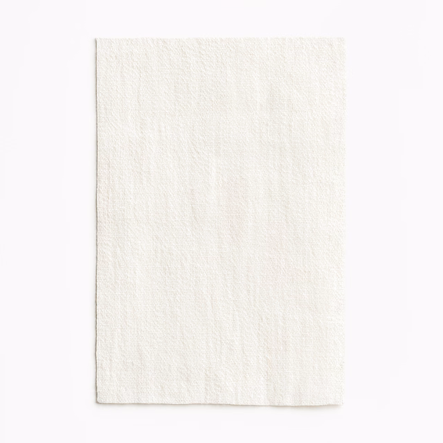 Paloma White ivory fabric swatch with subtle vertical slub weave and softly raised texture