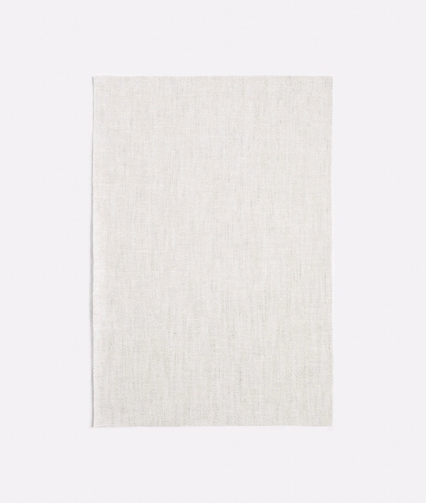 Pale argento silver-grey weave with fine vertical slubs and soft linen-like texture