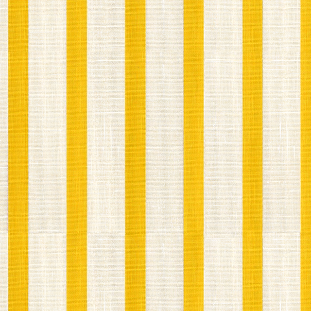 Ivory and golden-yellow fabric with broad vertical stripes and fine textile texture
