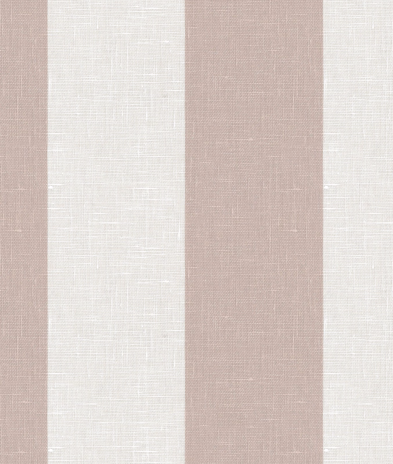 Dusty blush and ivory vertical stripes over a fine crosshatched textile weave