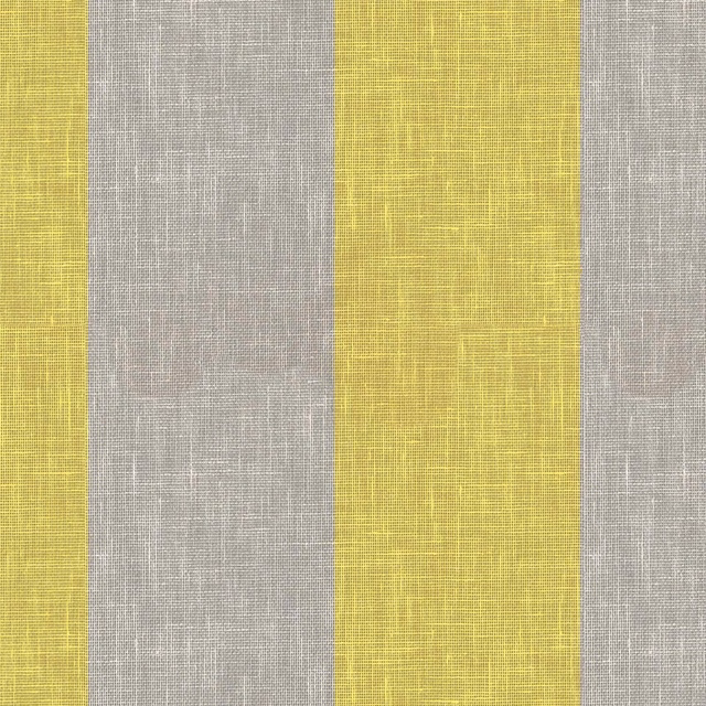 Limone yellow and pale grey vertical striped fabric with fine crosshatched texture