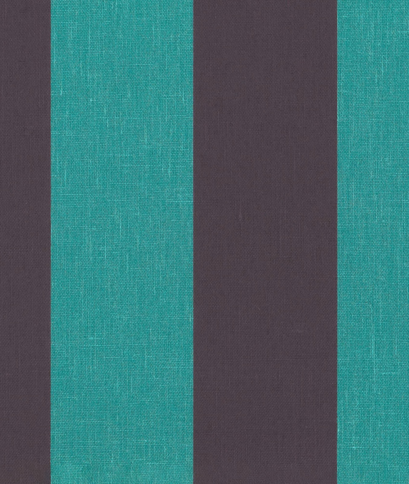Turquoise and liquorice charcoal vertical stripes on a finely textured woven fabric