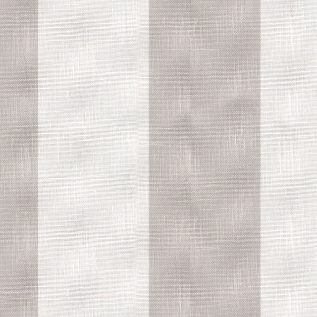Chalk white and pale taupe broad-striped fabric with fine woven texture