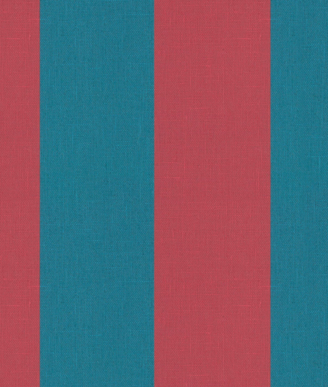 Raspberry and teal vertical stripes with a fine, subtly textured woven surface