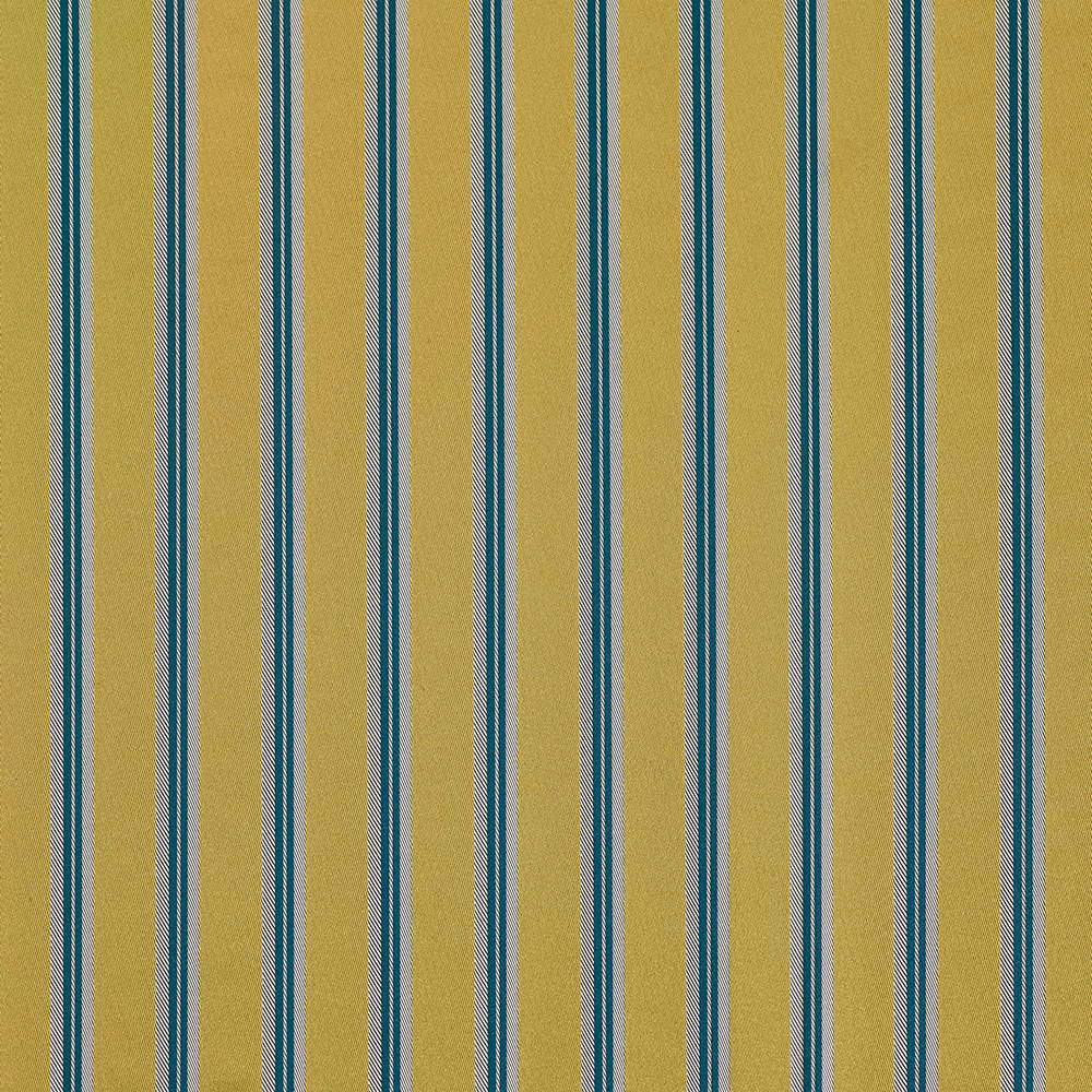 Olive-bronze satin with narrow teal, cream and deep blue-green vertical stripes