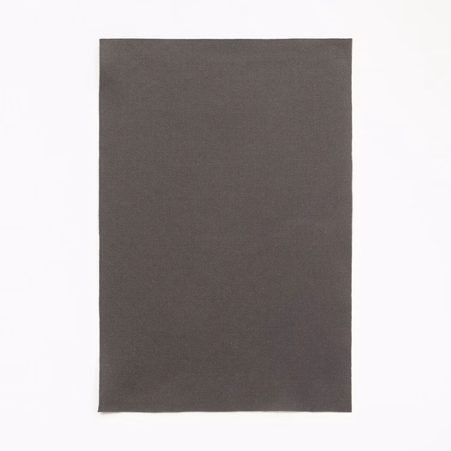 Deep anthracite grey satin swatch with fine texture and a muted, even sheen