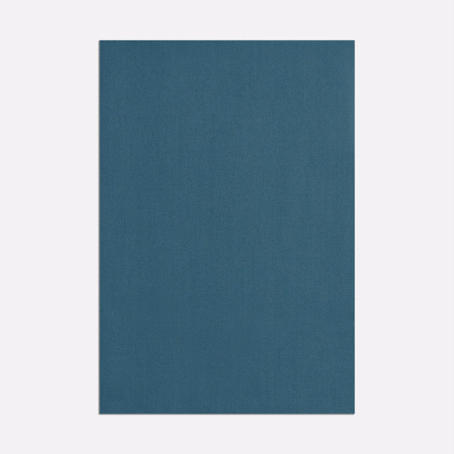 Deep blue-teal satin swatch with subtle vertical texture and a smooth, softly lustrous surface