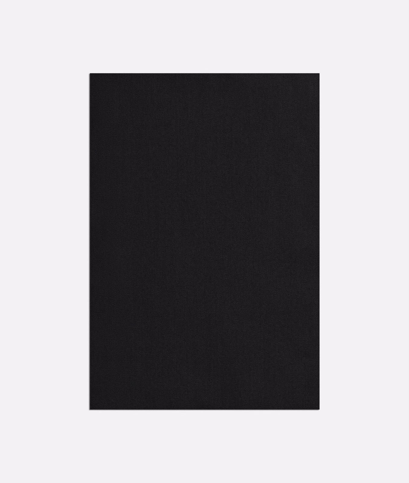 Deep charcoal-black satin swatch showing a fine, subtly vertical woven grain
