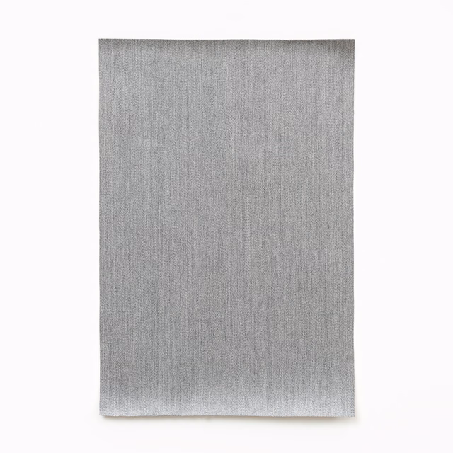 Cool silver-grey satin with a fine, softly shimmering vertical grain