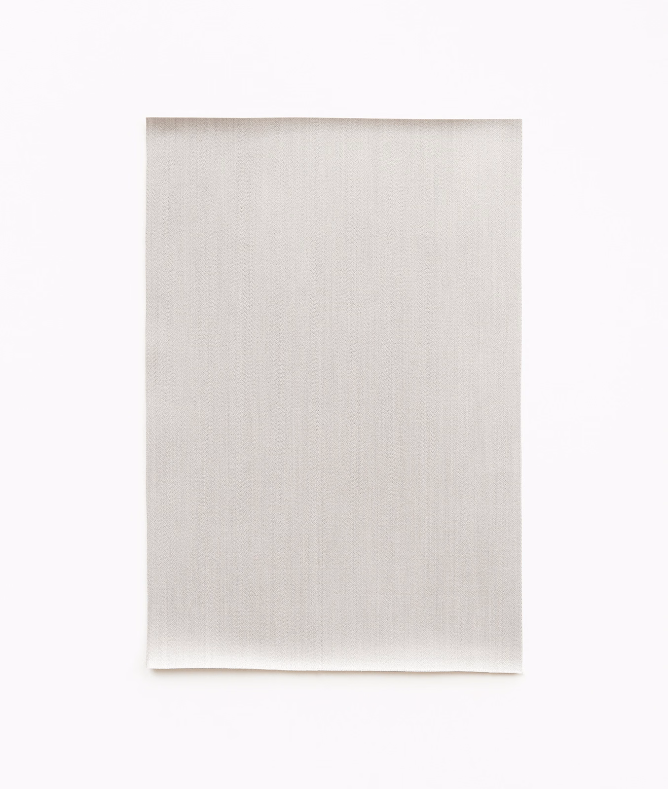Pale pearl-grey satin swatch with a delicate vertical melange texture