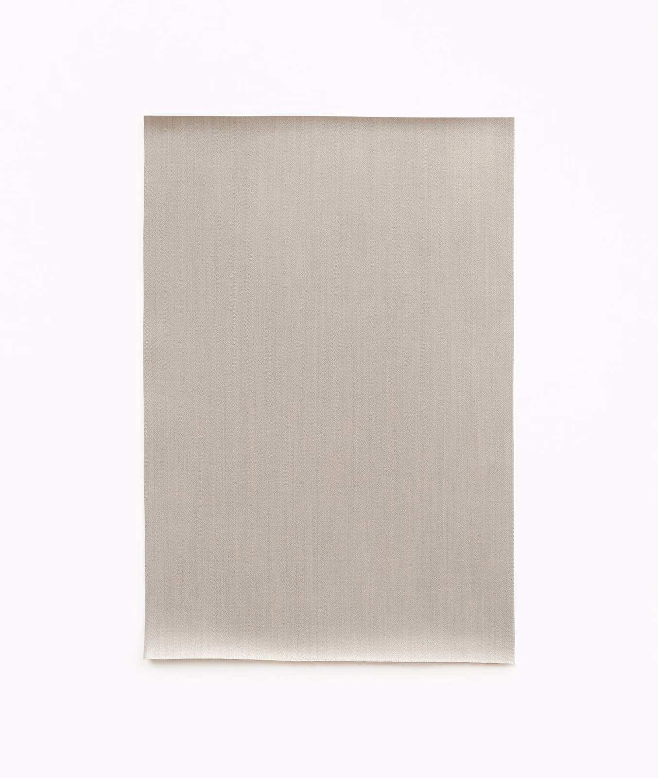 Pale tortora taupe textile with fine vertical striations and a soft satin sheen