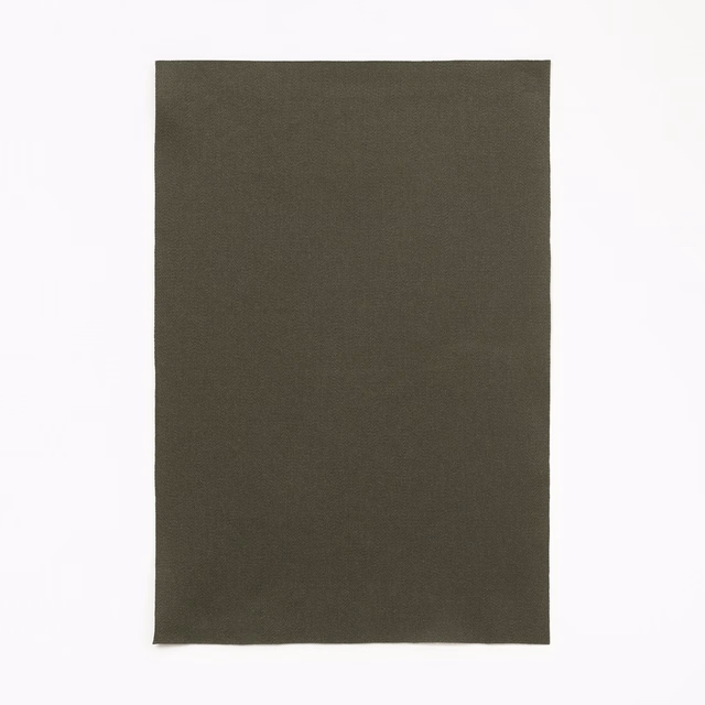 Deep olive-brown plain satin swatch with a subtle low sheen