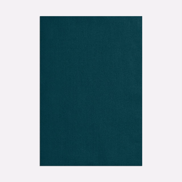 Deep petrol-teal satin swatch with a fine texture and subtle directional sheen