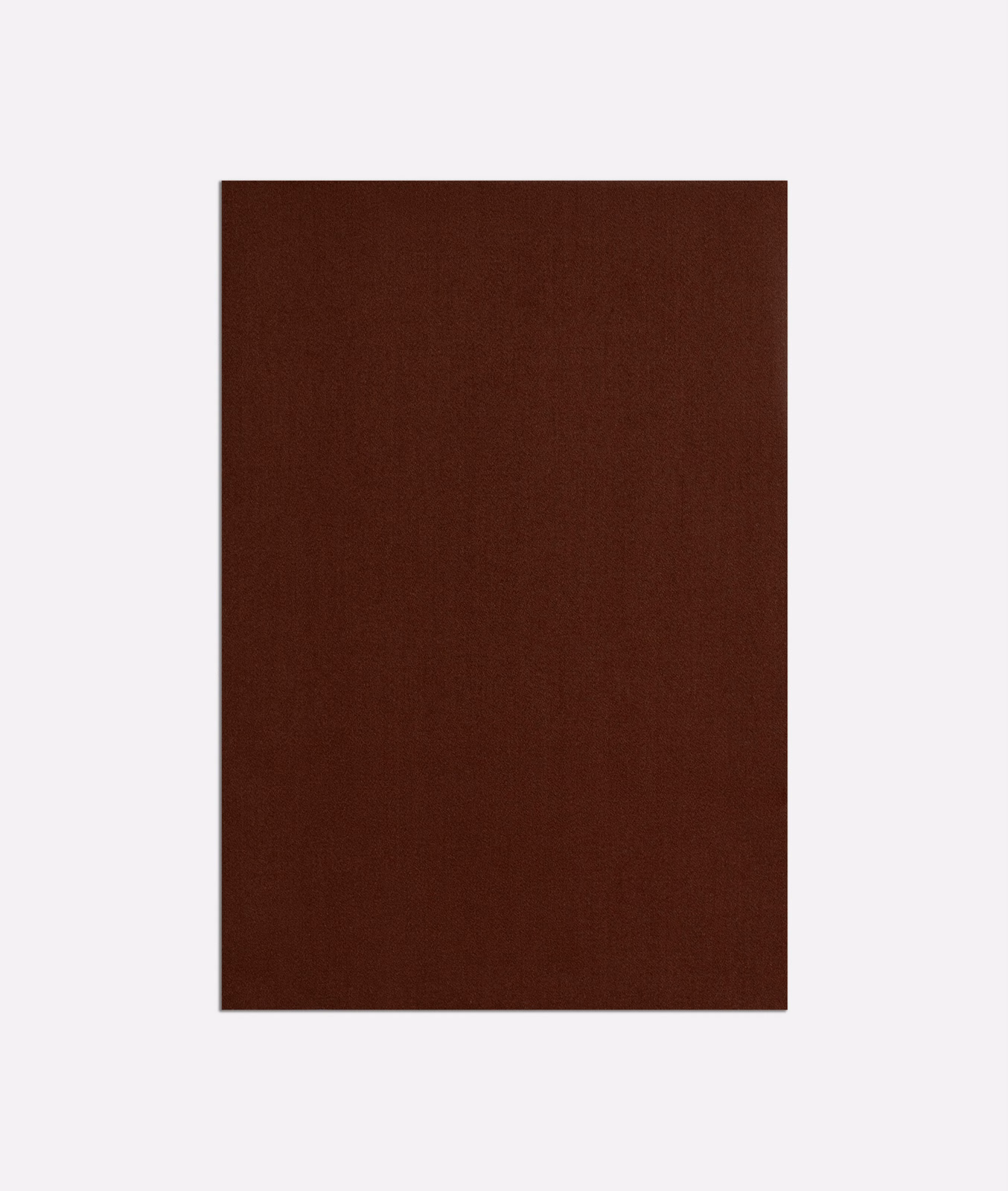 Deep russet-brown satin swatch with subtle vertical sheen and smooth plain texture