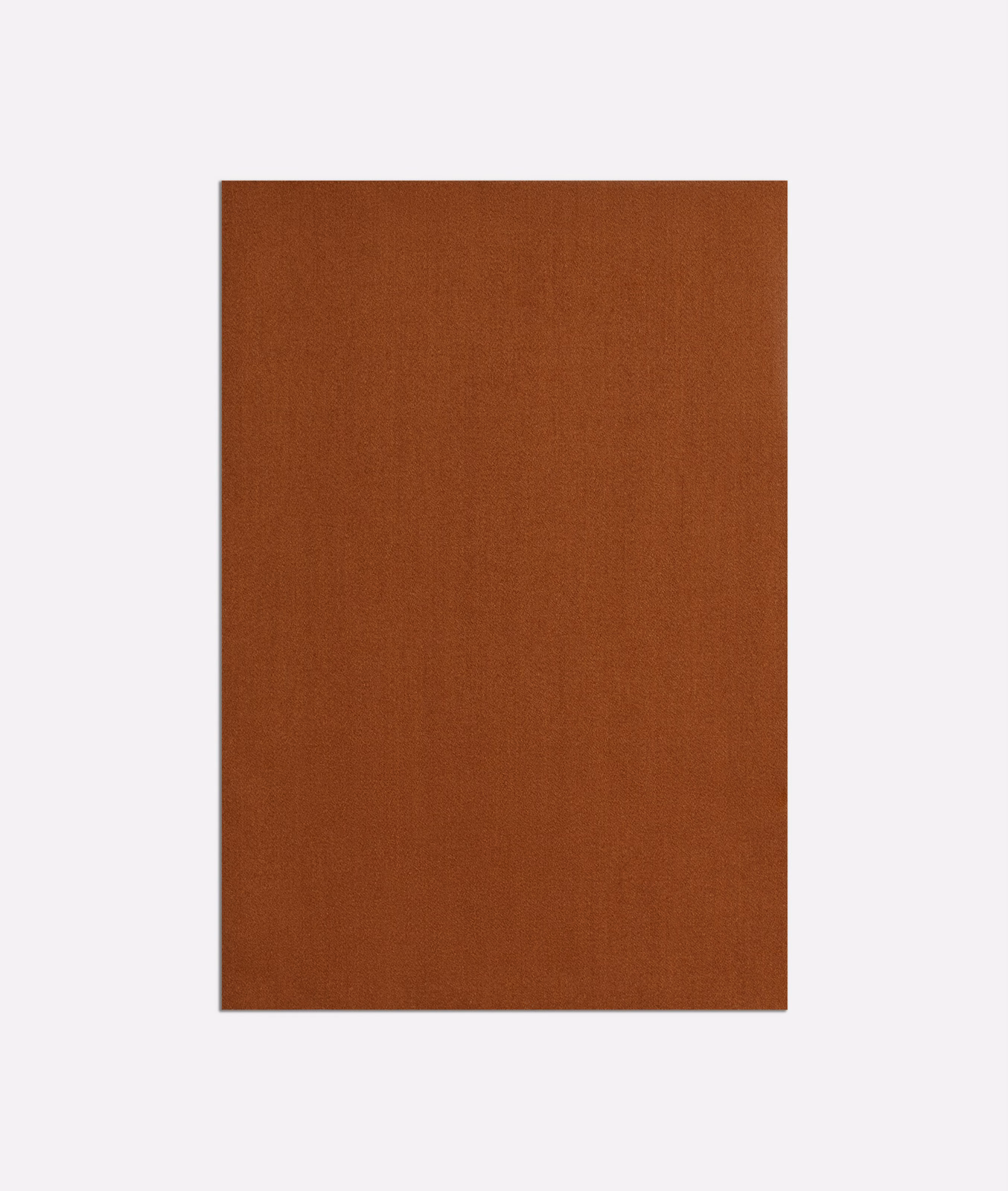 Deep terracotta satin with subtle vertical grain and a softly lustrous face