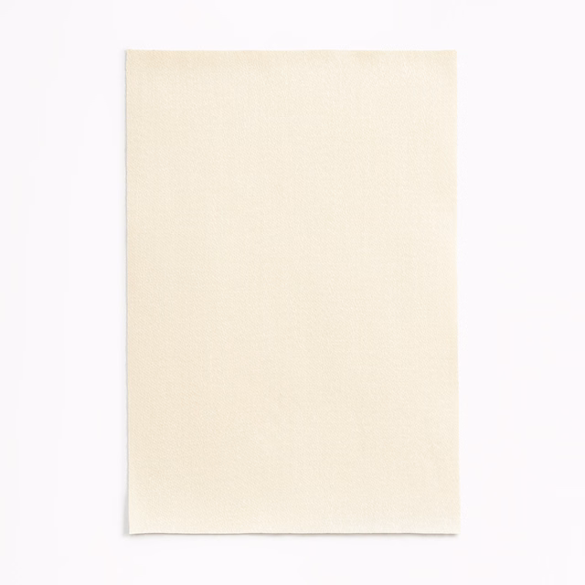 Warm ivory-cream satin swatch with a fine plain weave and soft surface sheen