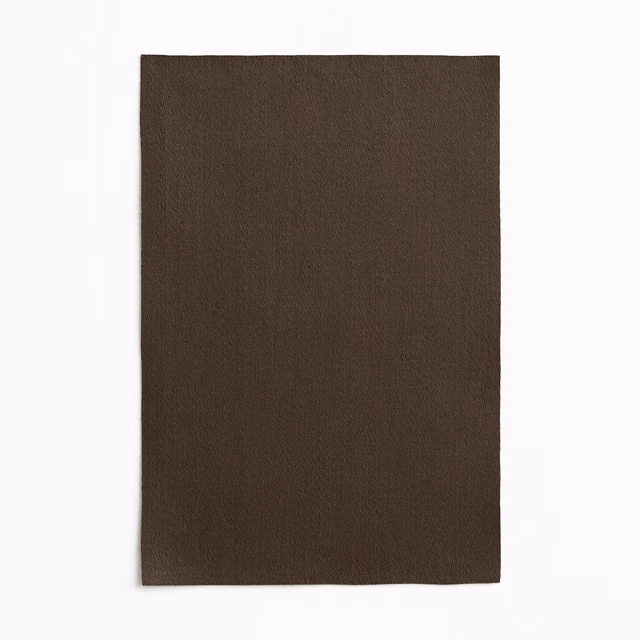 Dark chocolate brown satin swatch with fine vertical weave and subtle sheen