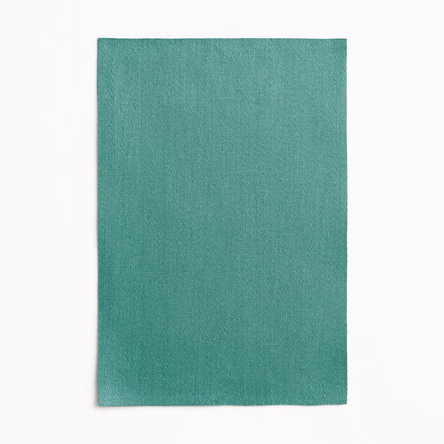 Deep teal satin fabric with a fine weave and subtly luminous plain surface