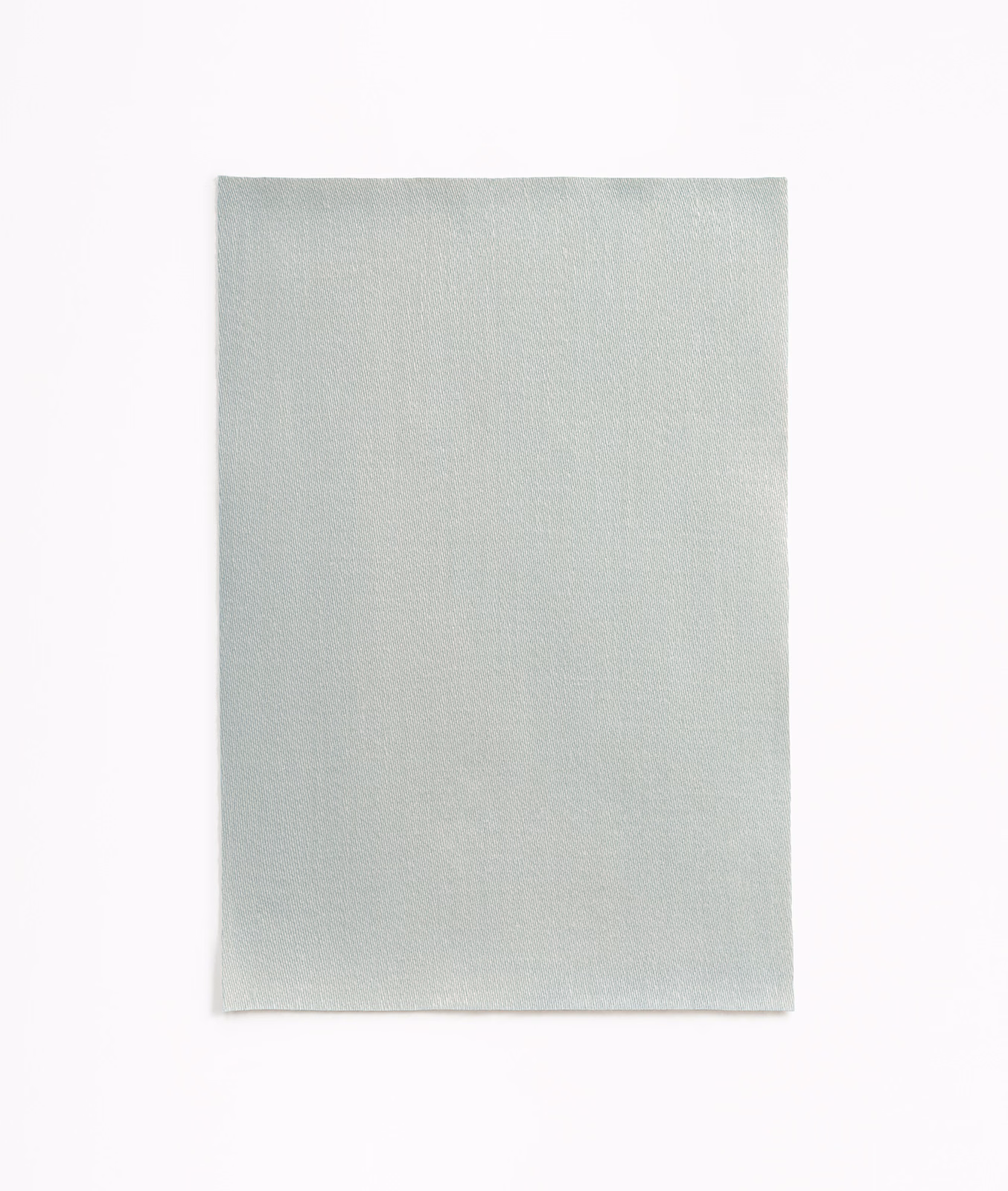 Pale glacier-blue satin swatch with a subtle cool green cast and sheen
