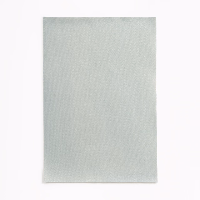 Pale glacier-blue satin swatch with a subtle cool green cast and sheen