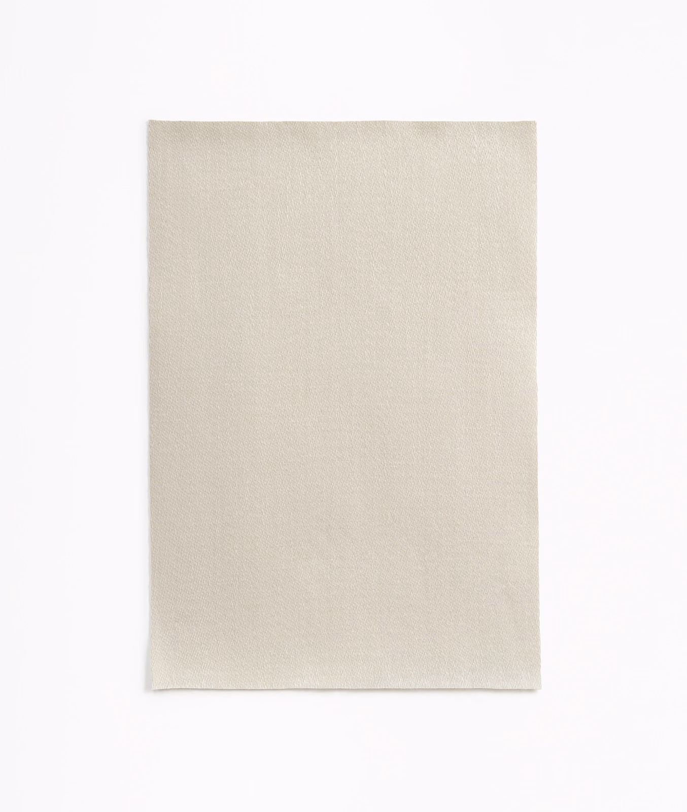 Warm mastice satin textile with a fine, softly lustrous ivory-beige surface